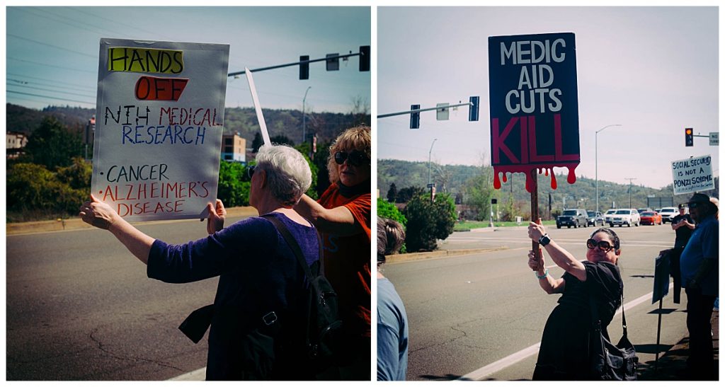 roseburg oregon stop the cuts protest